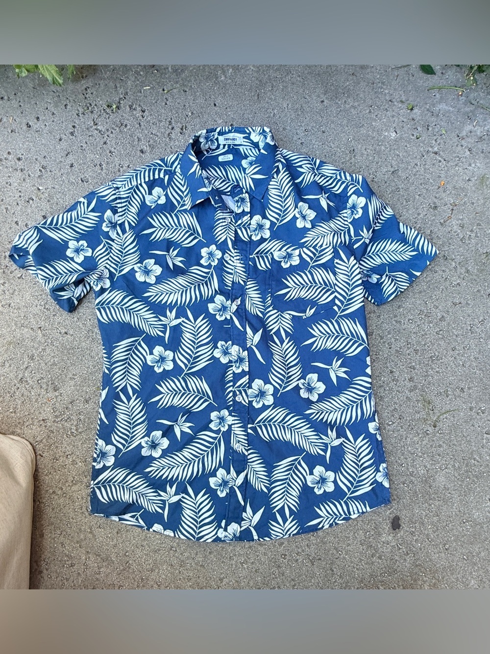 COOFANDY Men's Summer Shirt Short Sleeve Hawaiian Button Down Casual Beach - S